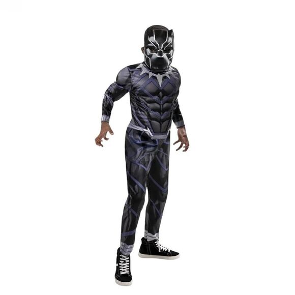 Nwt Boy's Halloween Costum Marvel Avengers Black Panther - Picture 1 of 6